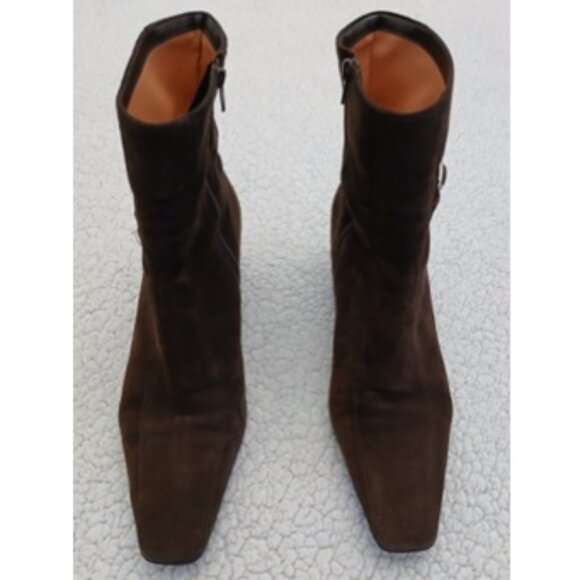 Ann Taylor Brown Suede Ankle Boots - size 9.5 - Picture 3 of 4